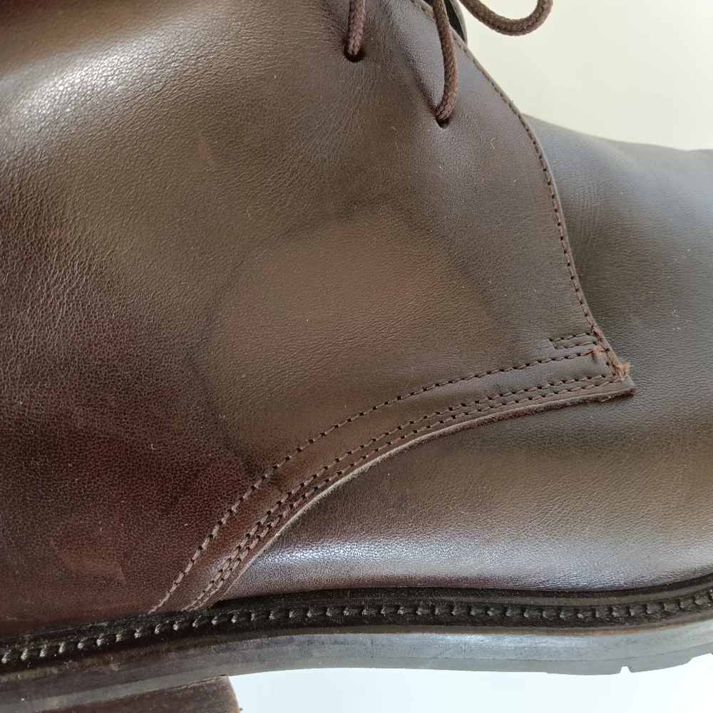GORDON RUSH Dark Brown Leather Chukka w/ Rubber Sole EU 45/US12
